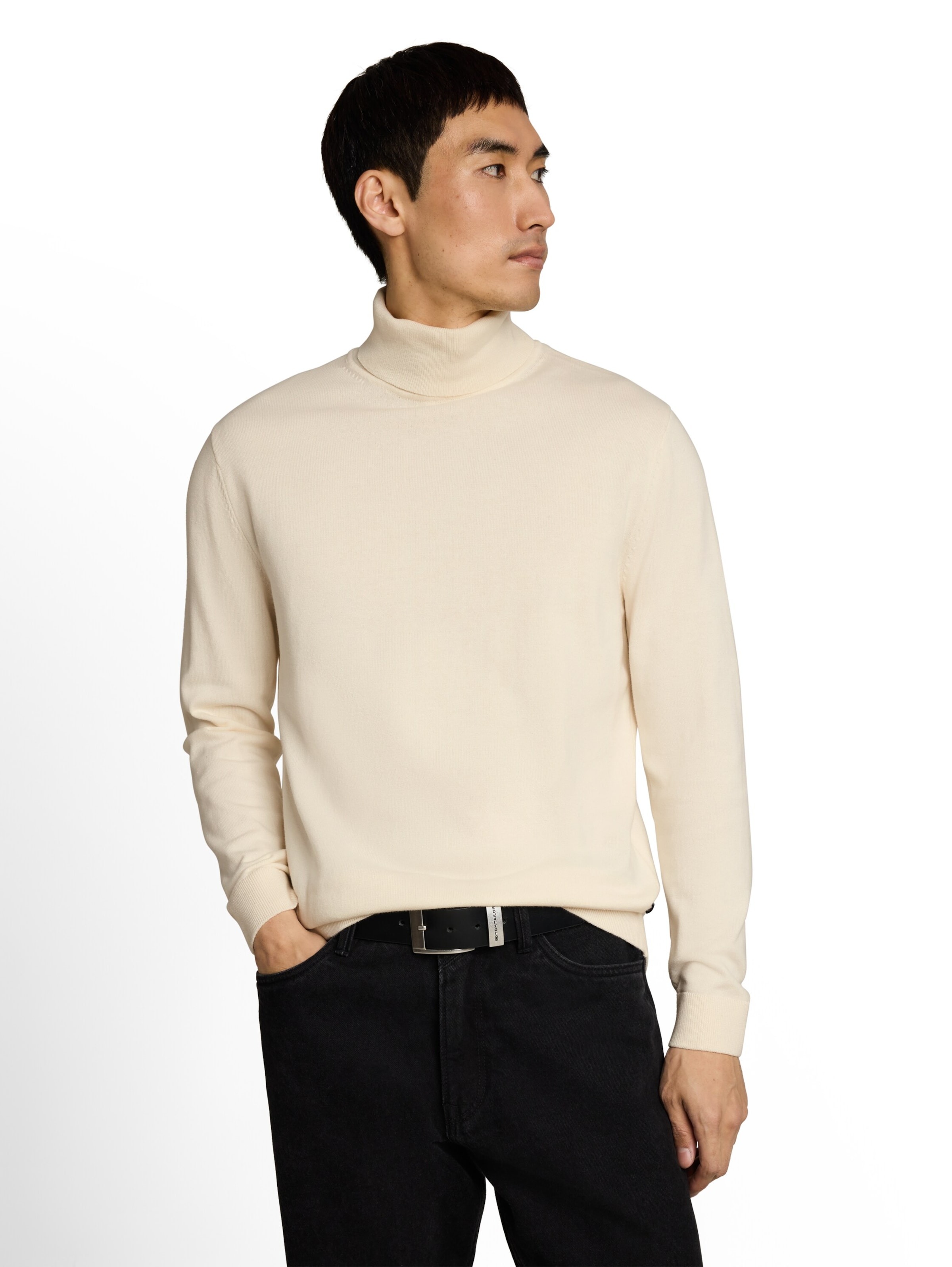 TOM TAILOR Sweater in White: front
