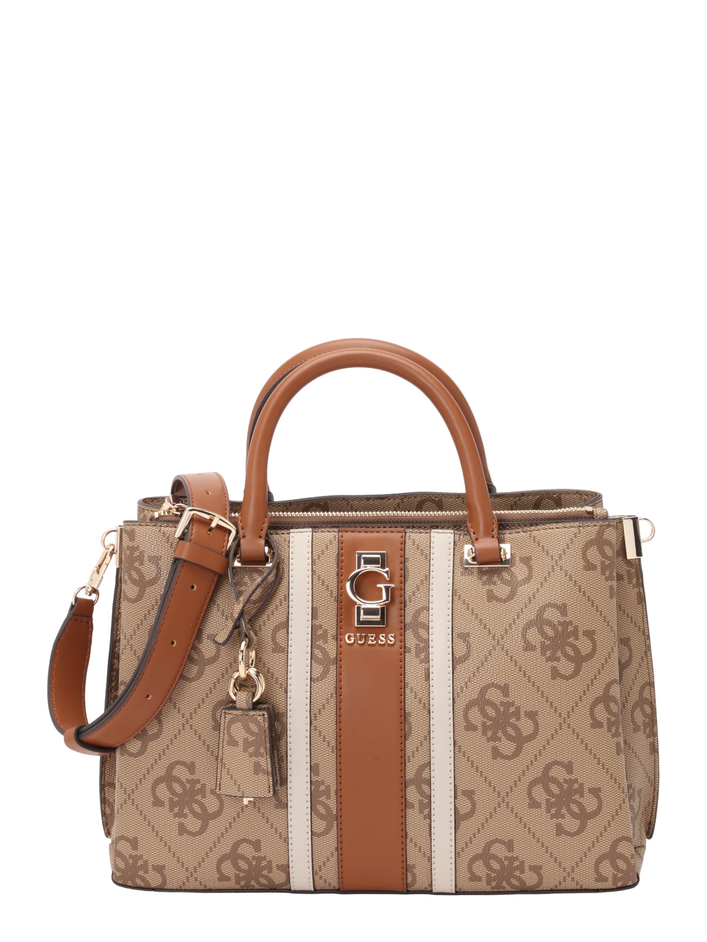 GUESS Torebka 'ERENIA GIRLFRIEND SATCHEL' w kolorze brązowy: przód
