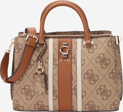 GUESS Käsilaukku 'ERENIA GIRLFRIEND SATCHEL' värissä kitti / ruskea / konjakki / vaaleanruskea, Tuotenäkymä
