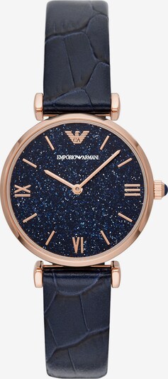 ARMANI Analoguhr 'Quarz' in navy / rosegold, Produktansicht