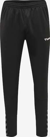Hummel Tapered Workout Pants in Black: front