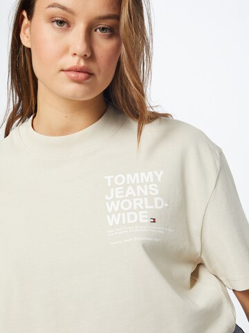 Tommy Jeans - Camisa 'Worldwide' em bege