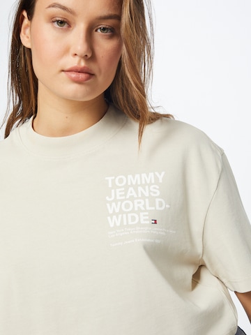 T-shirt 'Worldwide' Tommy Jeans en beige