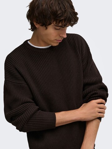 Only & Sons Sweater 'ONSArlok' in Brown