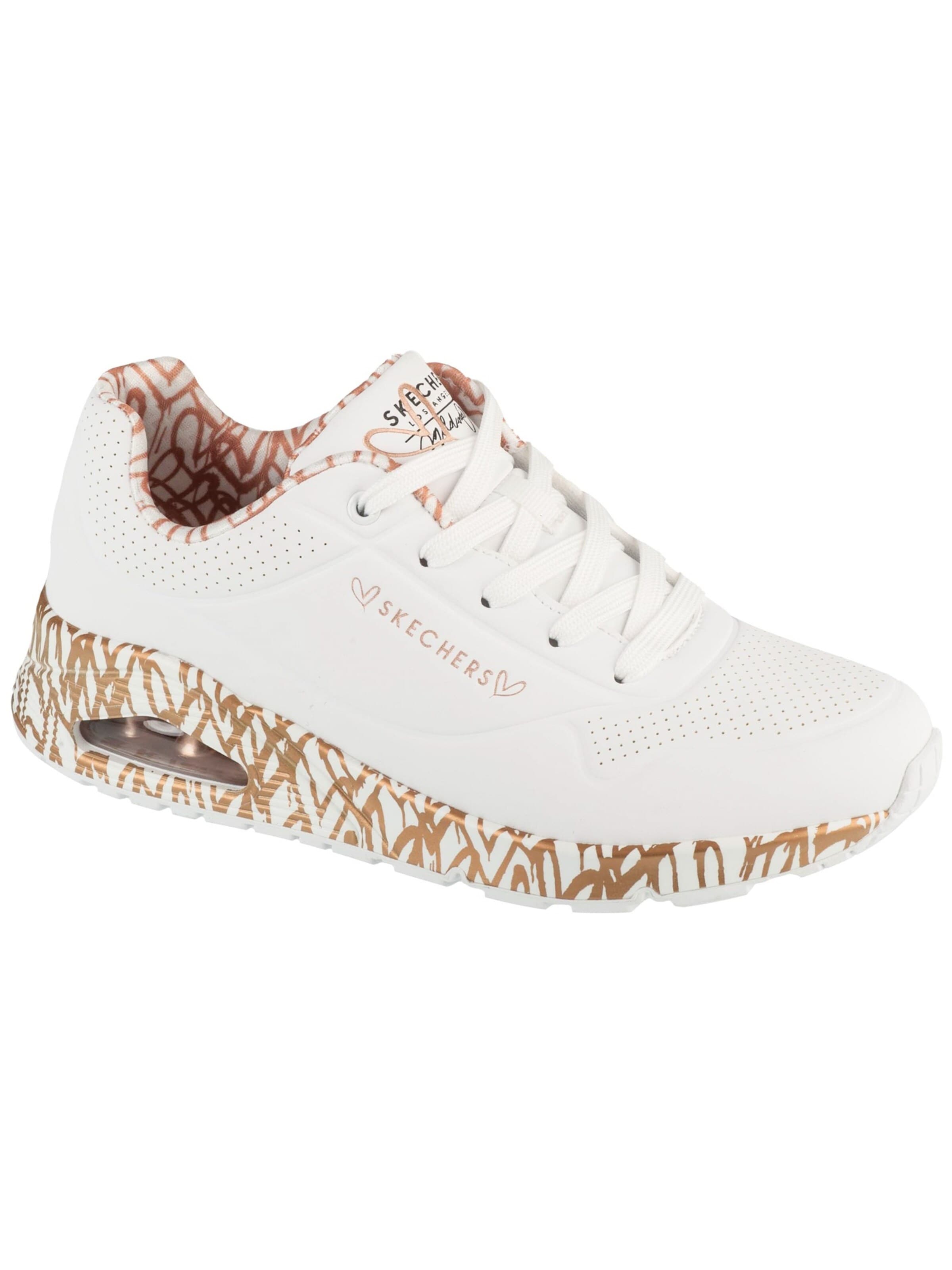 SKECHERS Baskets basses 'Skechers Uno-Loving Love' en 36 en blanc, Vue avec produit