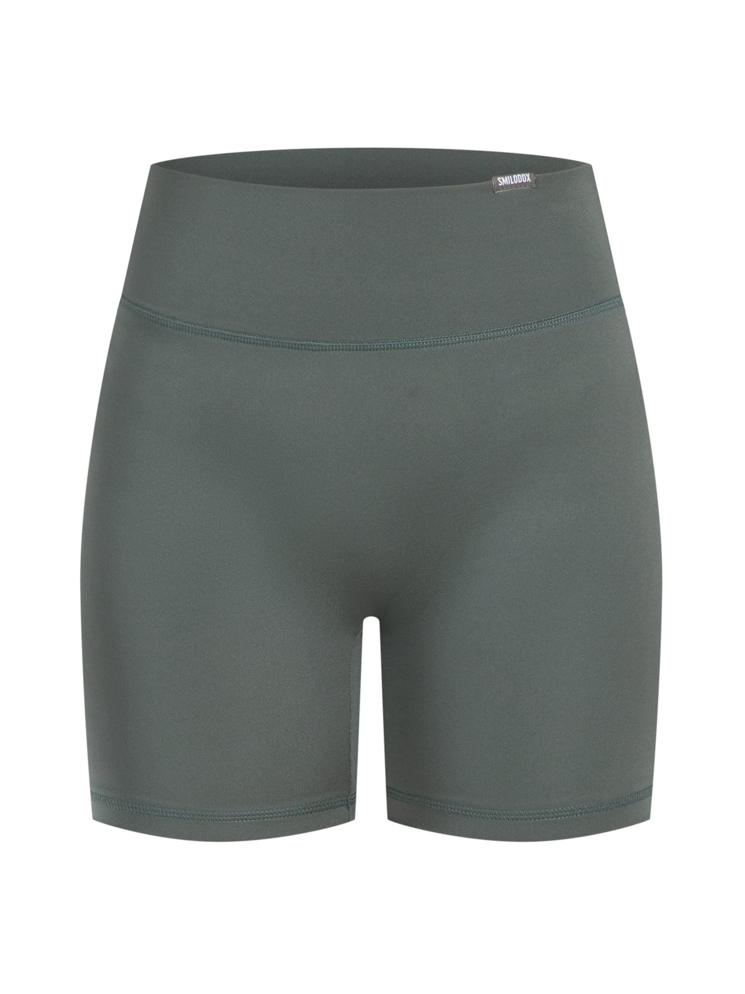 Smilodox High Waist Shorts Etty Soft Feel in Grün: Vorderseite