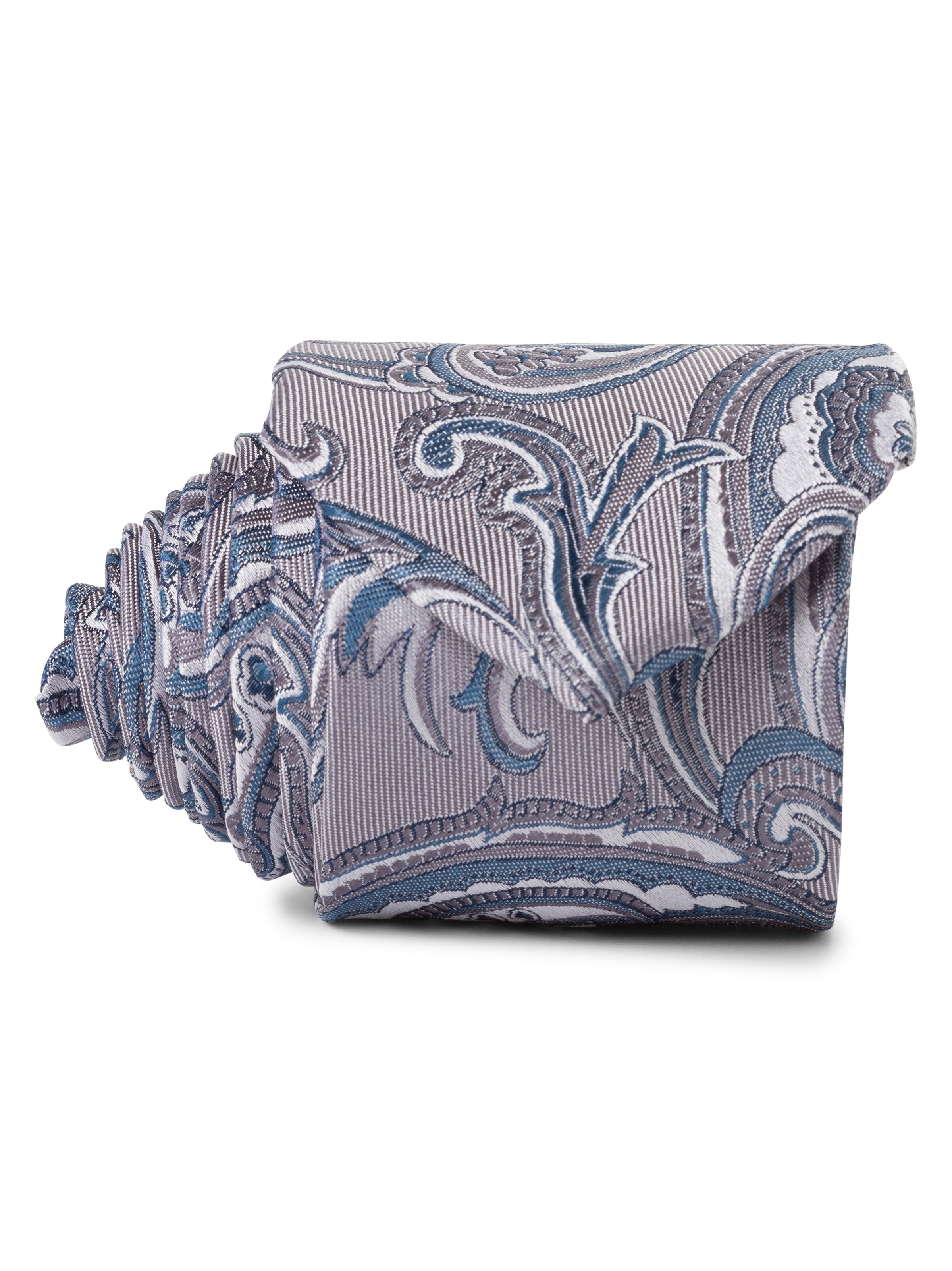 Andrew James Tie in Silver: front