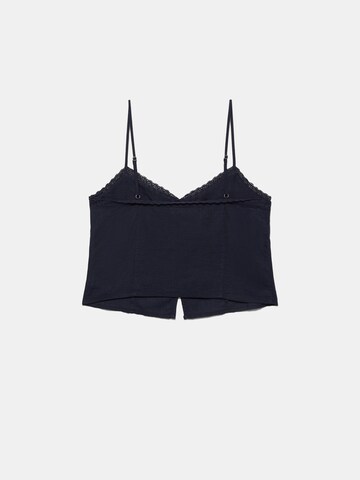 Pull&Bear Top 'PACIFIC' - Modrá