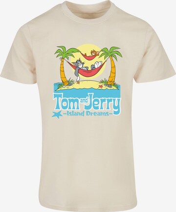 Maglietta 'Tom And Jerry - Hammock Dreams' di ABSOLUTE CULT in beige: frontale