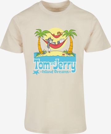 ABSOLUTE CULT Shirt 'Tom And Jerry - Hammock Dreams' in Beige: voorkant