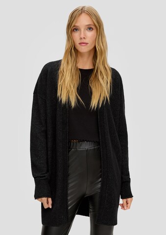 QS Knit Cardigan in Black: front