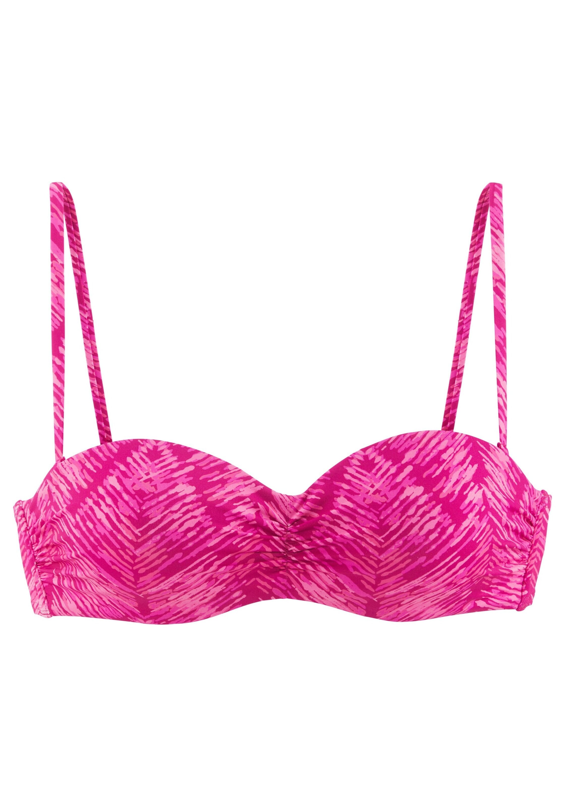 JETTE Bandeau Bikini felső - lila: elől