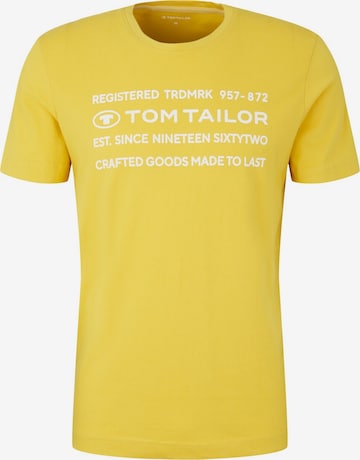 T-Shirt TOM TAILOR en jaune : devant