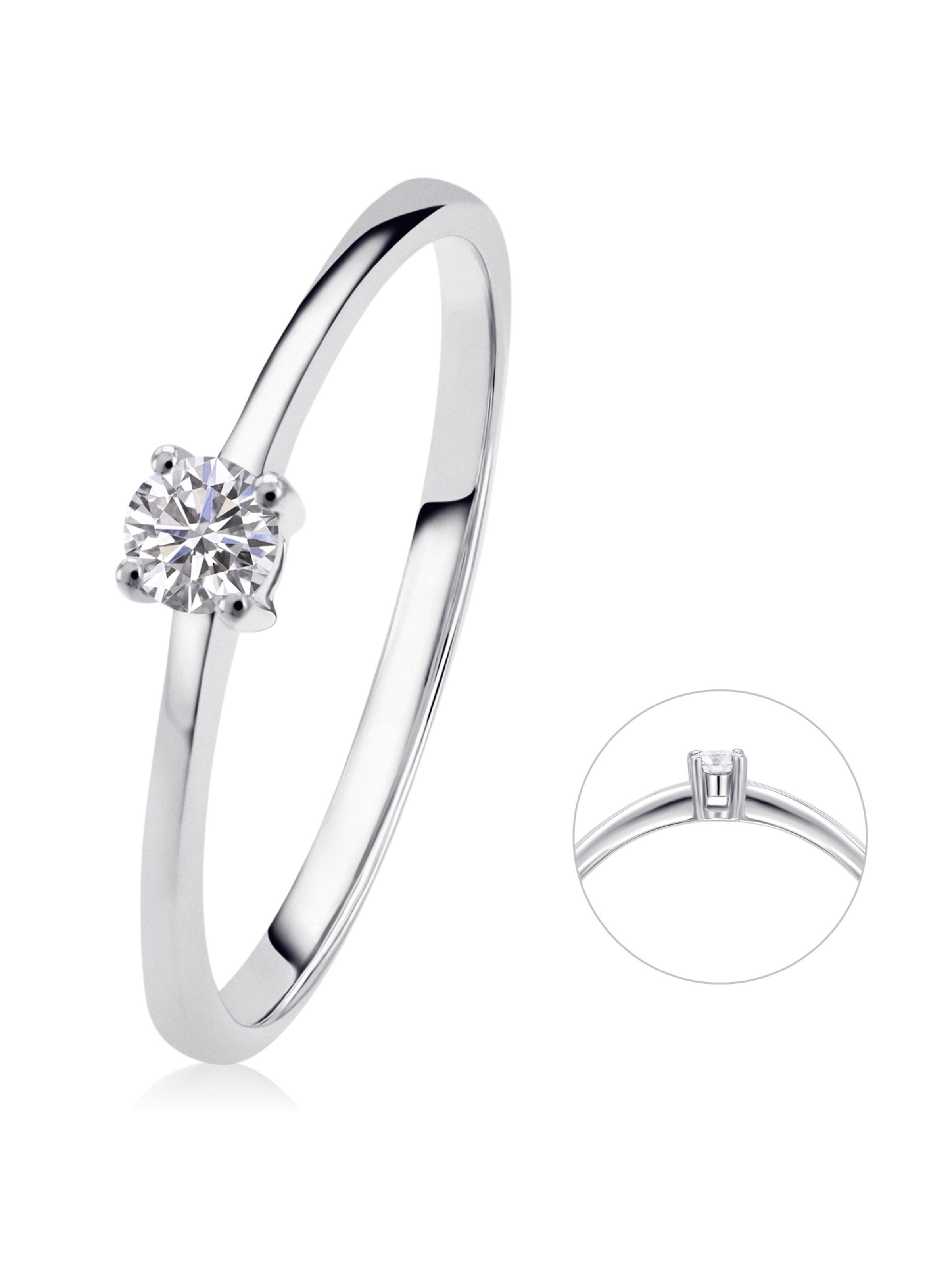 ONE ELEMENT Ring in Silber: Vorderseite