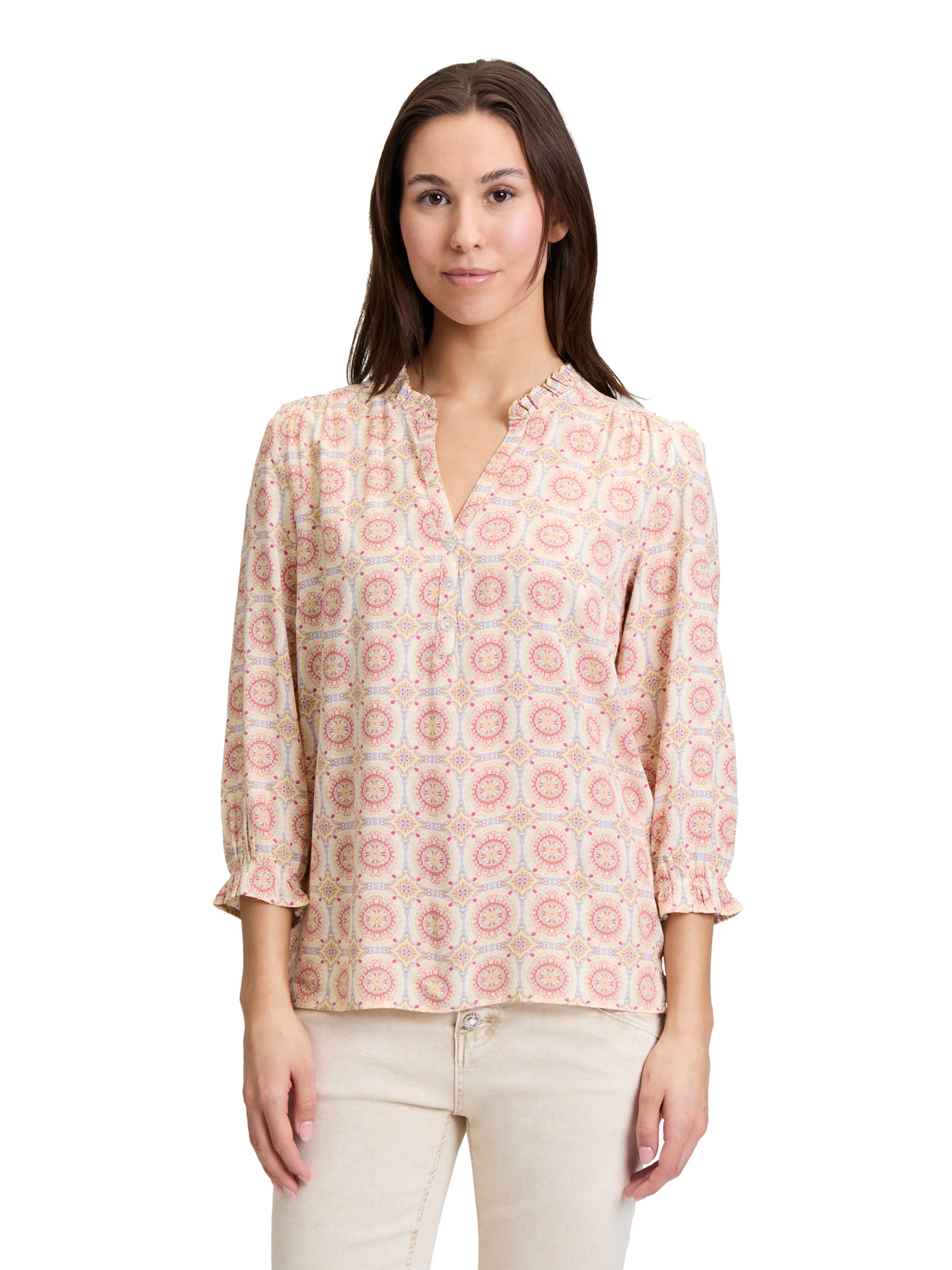 Cartoon Blouse in Wit: voorkant