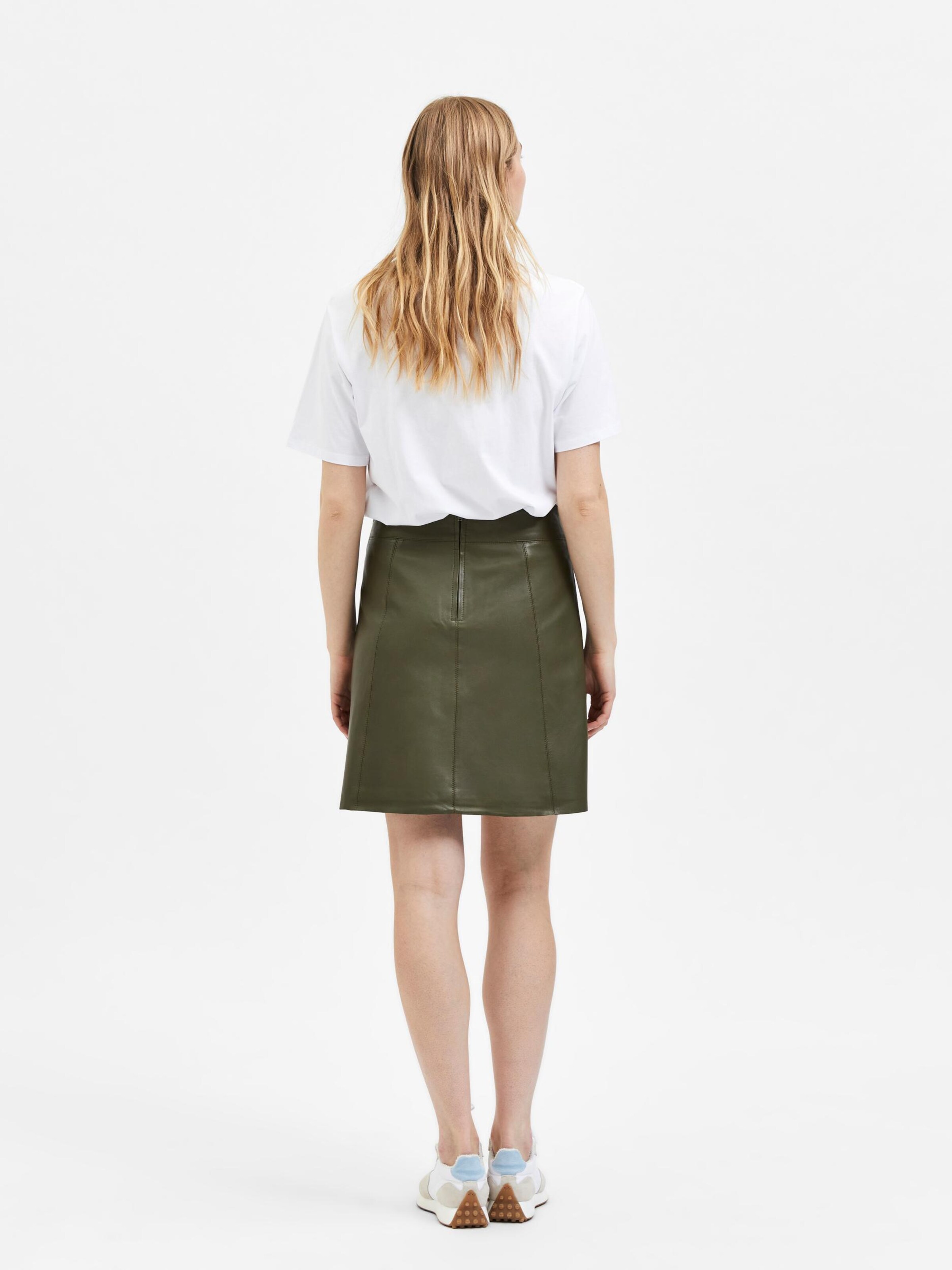 ibi leather skirt selected femme