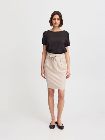 ICHI Skirt in Beige