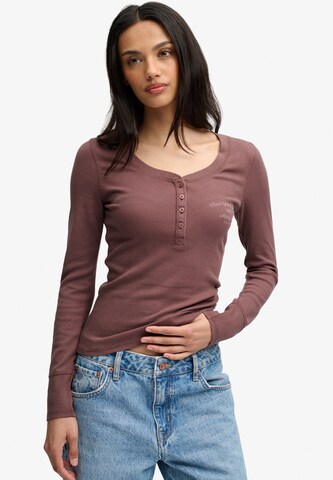 T-shirt Superdry & Co en marron : devant