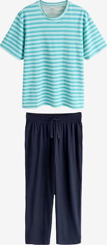 Next Pitkä pyjama värissä sininen: etupuoli
