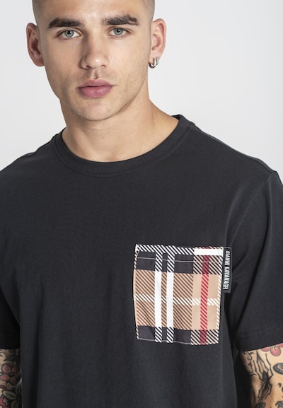 Gianni Kavanagh Shirt 'British Pocket' in de kleur Bruin / Rood / Zwart / Wit, Productweergave