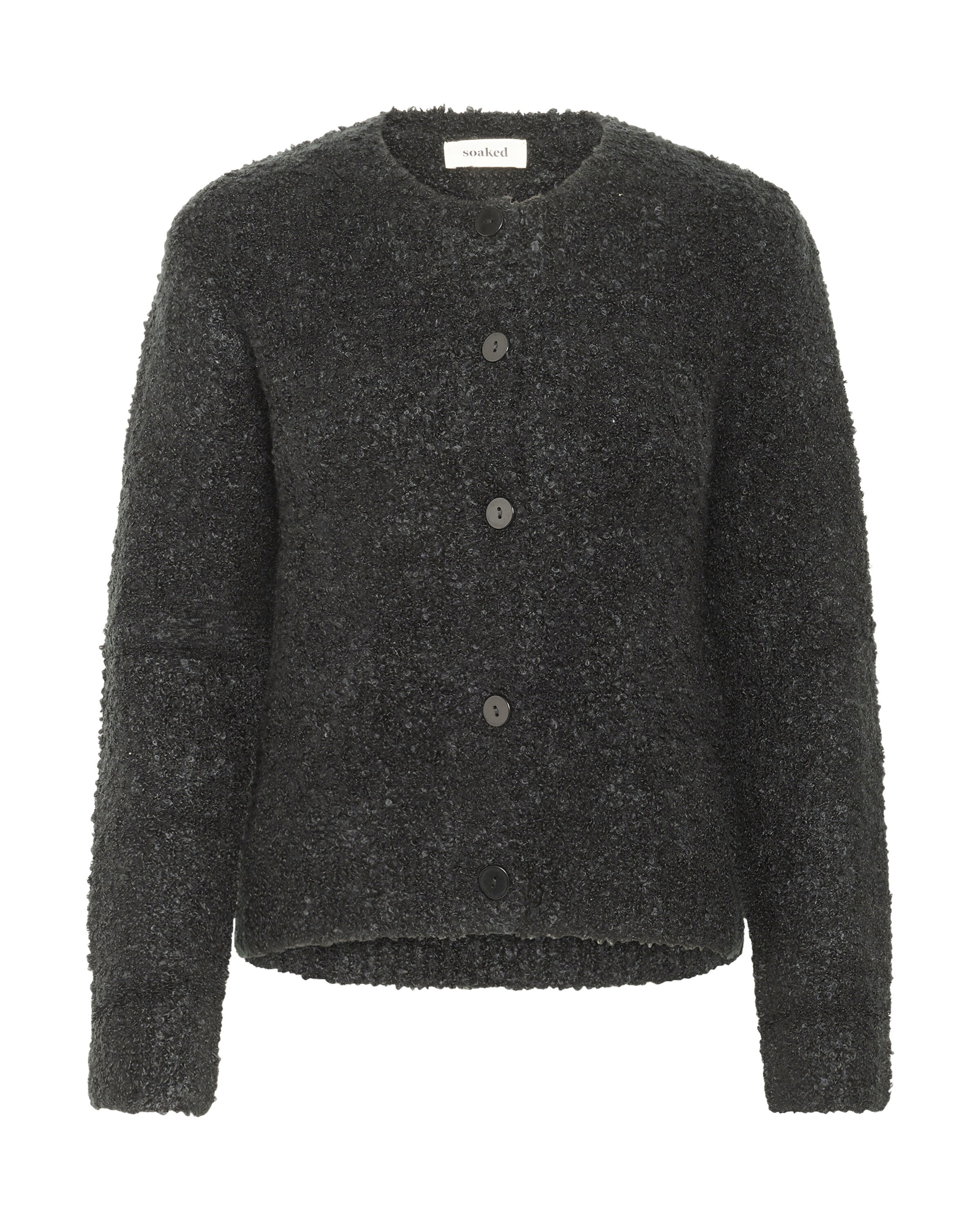 SOAKED IN LUXURY Strickjacke 'Babbette' in Schwarz: Vorderseite