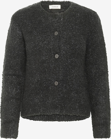 SOAKED IN LUXURY Strickjacke 'Babbette' in Schwarz: Vorderseite