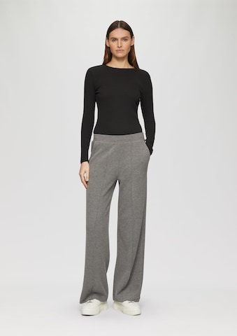 s.Oliver Wide leg Broek in Grijs: voorkant