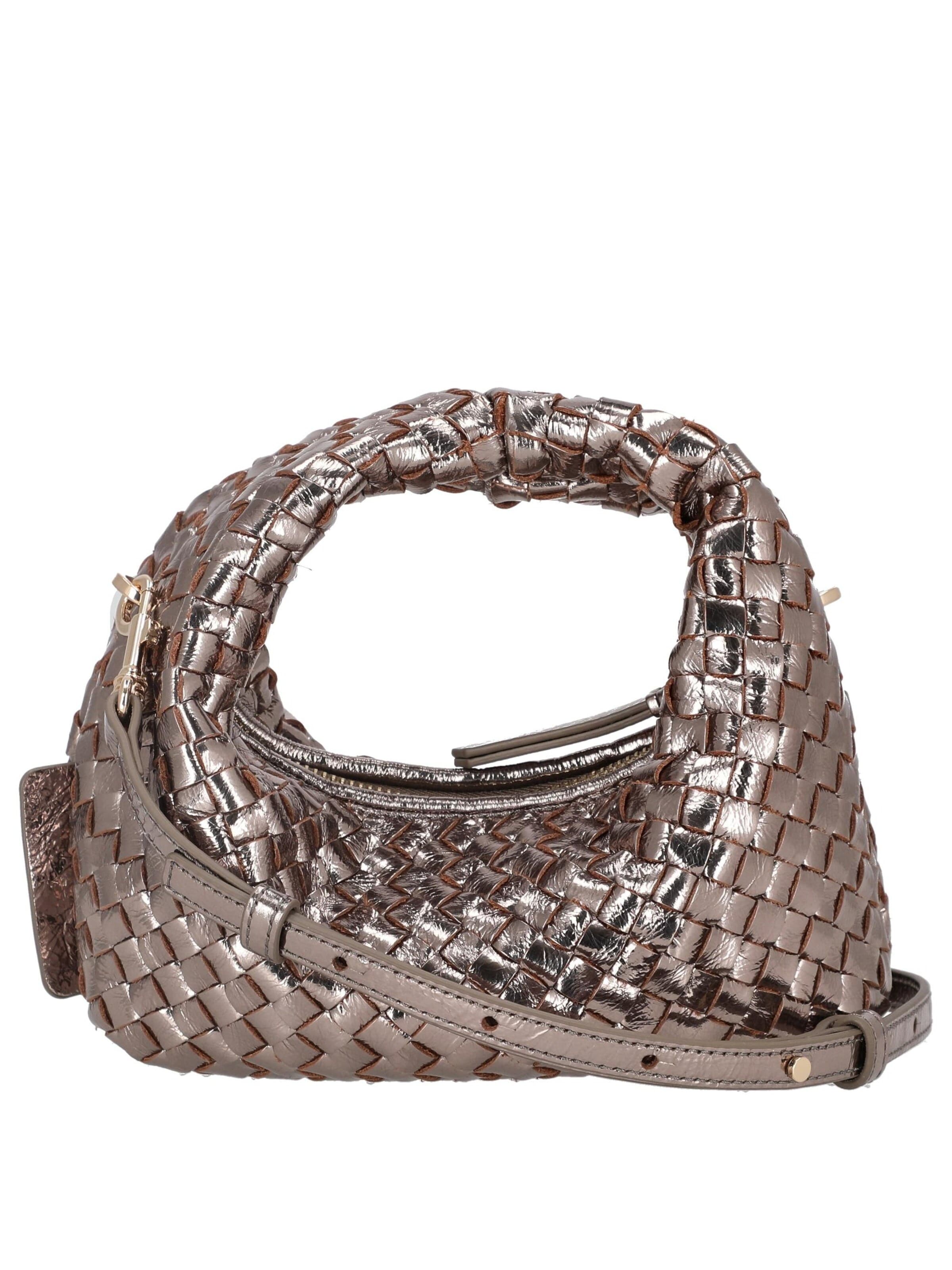 Les Visionnaires Handbag 'Greta Micro Weave' in Brown