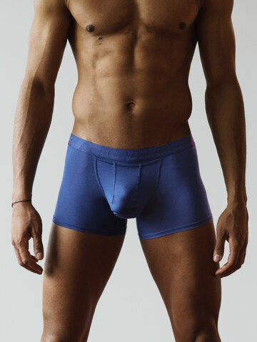 pckd – underwear done right. Boxer shorts in Blue: front
