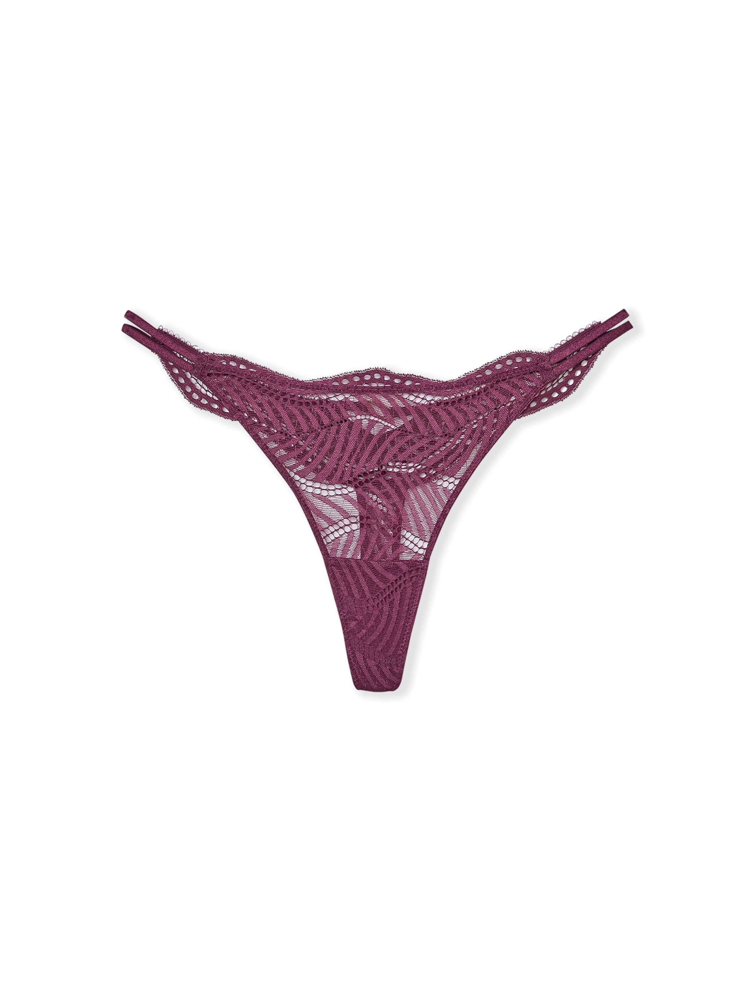 ETAM Thong in Purple: front