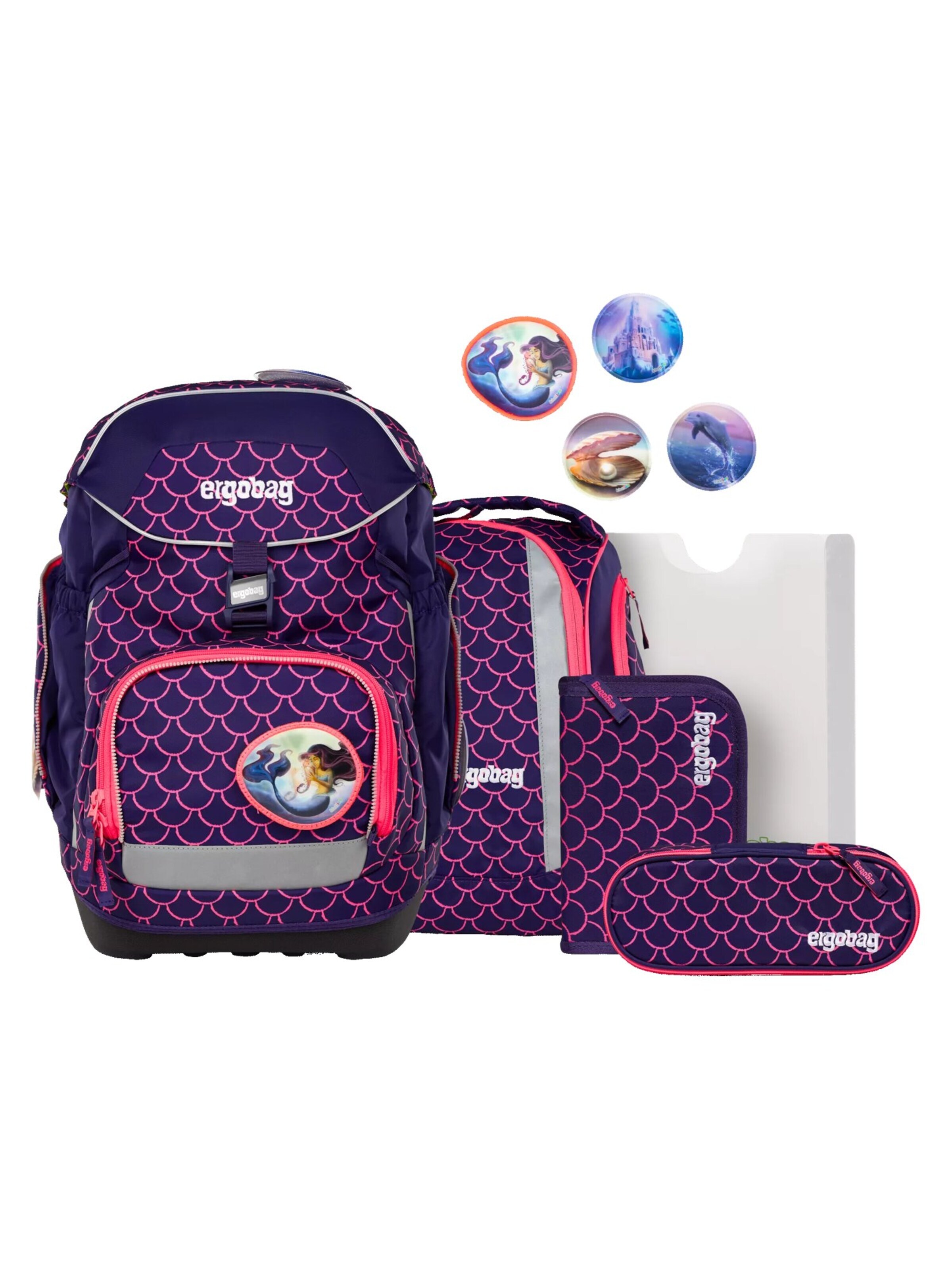 ergobag Rucksack 'Pack Set'‌‌‌‌‌‌‌‌‌ in Lila: Vorderseite