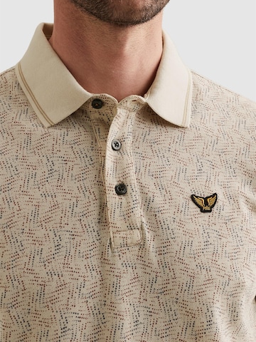Maglietta 'Polo shirt with allover print and ribbed collar' di PME Legend in beige