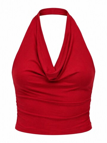 Ethiquet Top 'Crop Top' – červená: přední strana