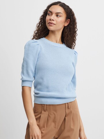 b.young Pullover 'Mikala' in Blau: Vorderseite
