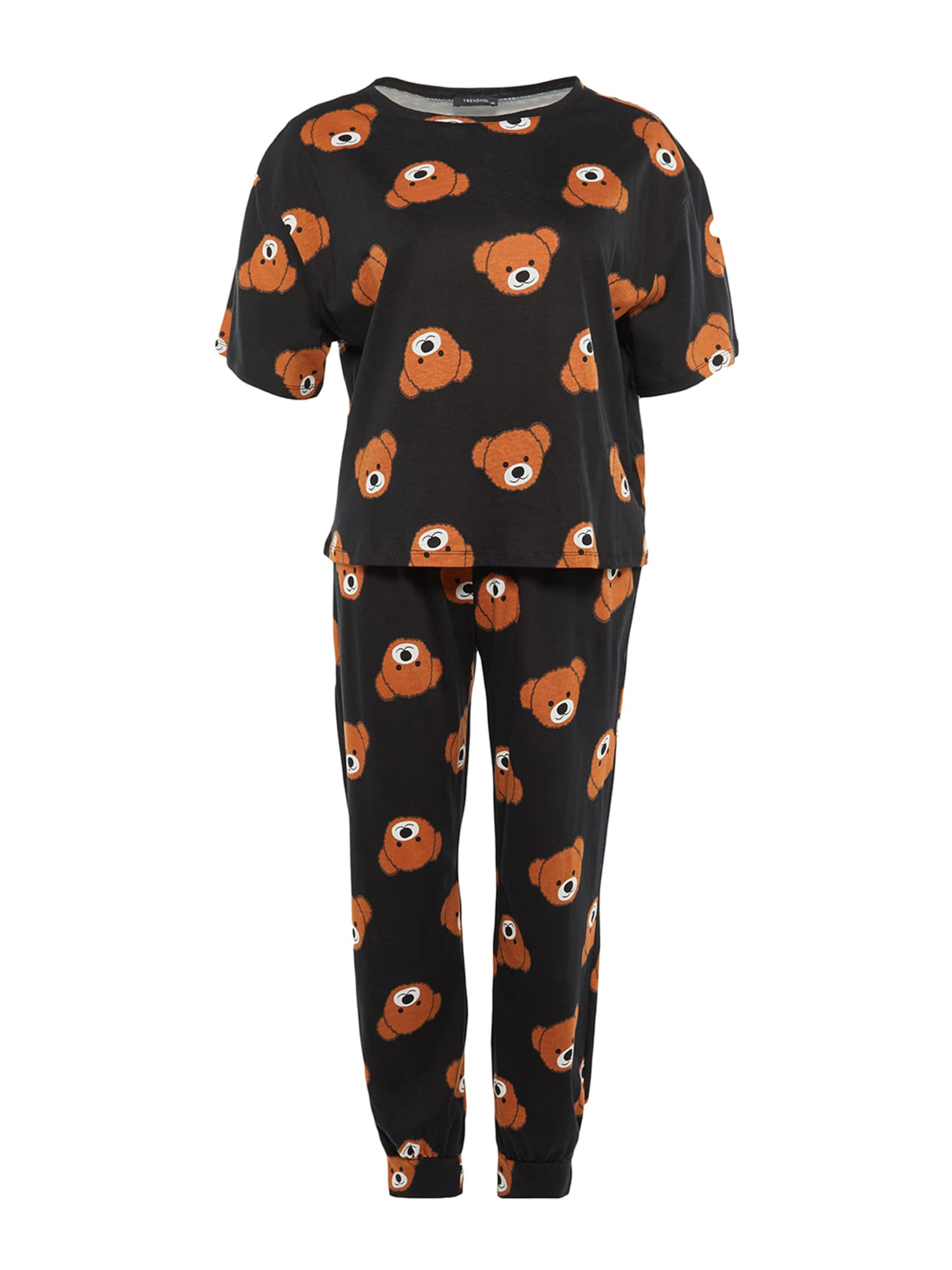 Pyjama Trendyol Curve en gris : devant