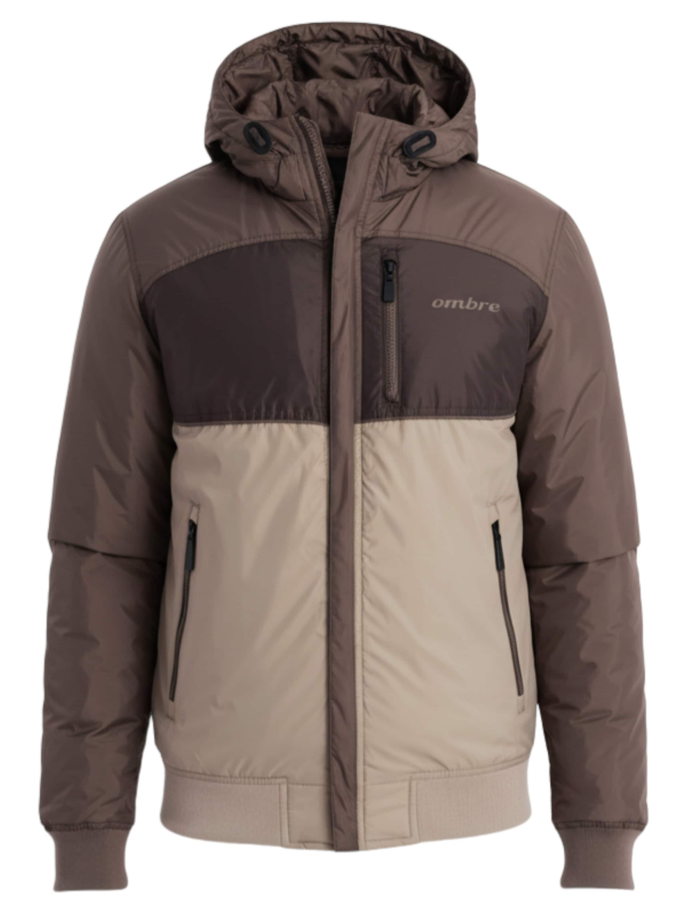 Veste mi-saison 'OM-JANP-0194' Ombre en beige : devant