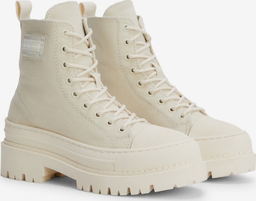 Tommy Jeans Veterlaarsjes in Beige