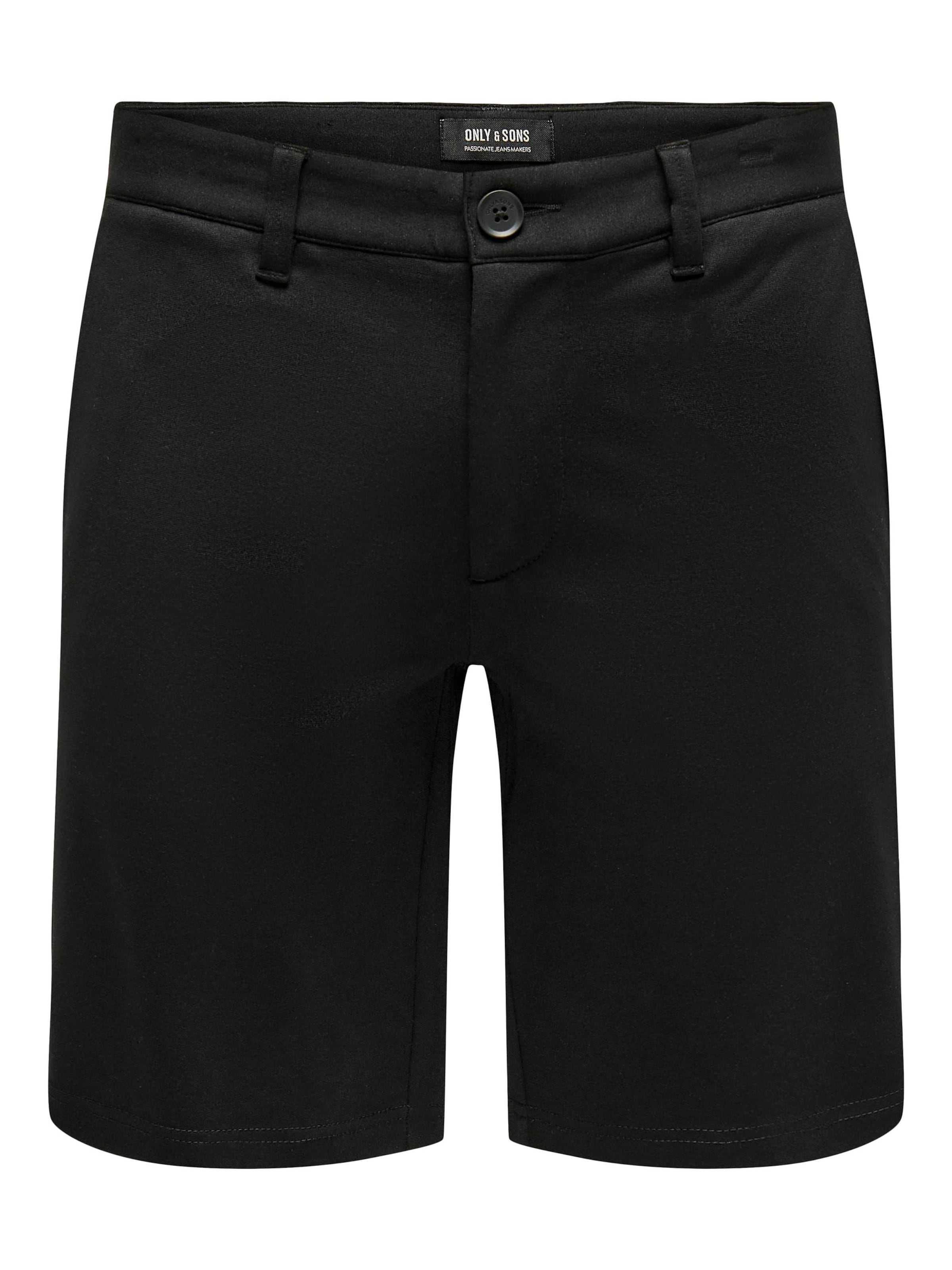 Only & Sons Regular Chino Pants 'Mark' in Black: front