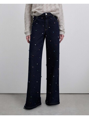 mėlyna Scalpers Plačios klešnės Džinsai