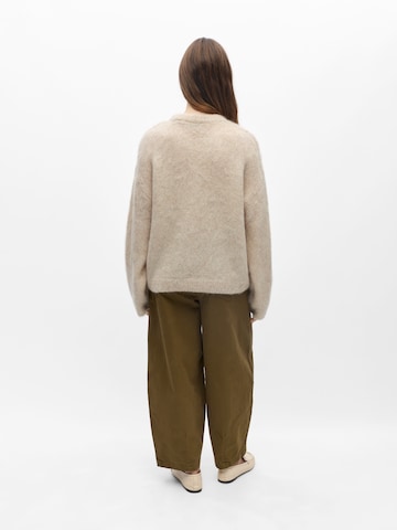OBJECT Sweater 'OBJHARRY' in Beige