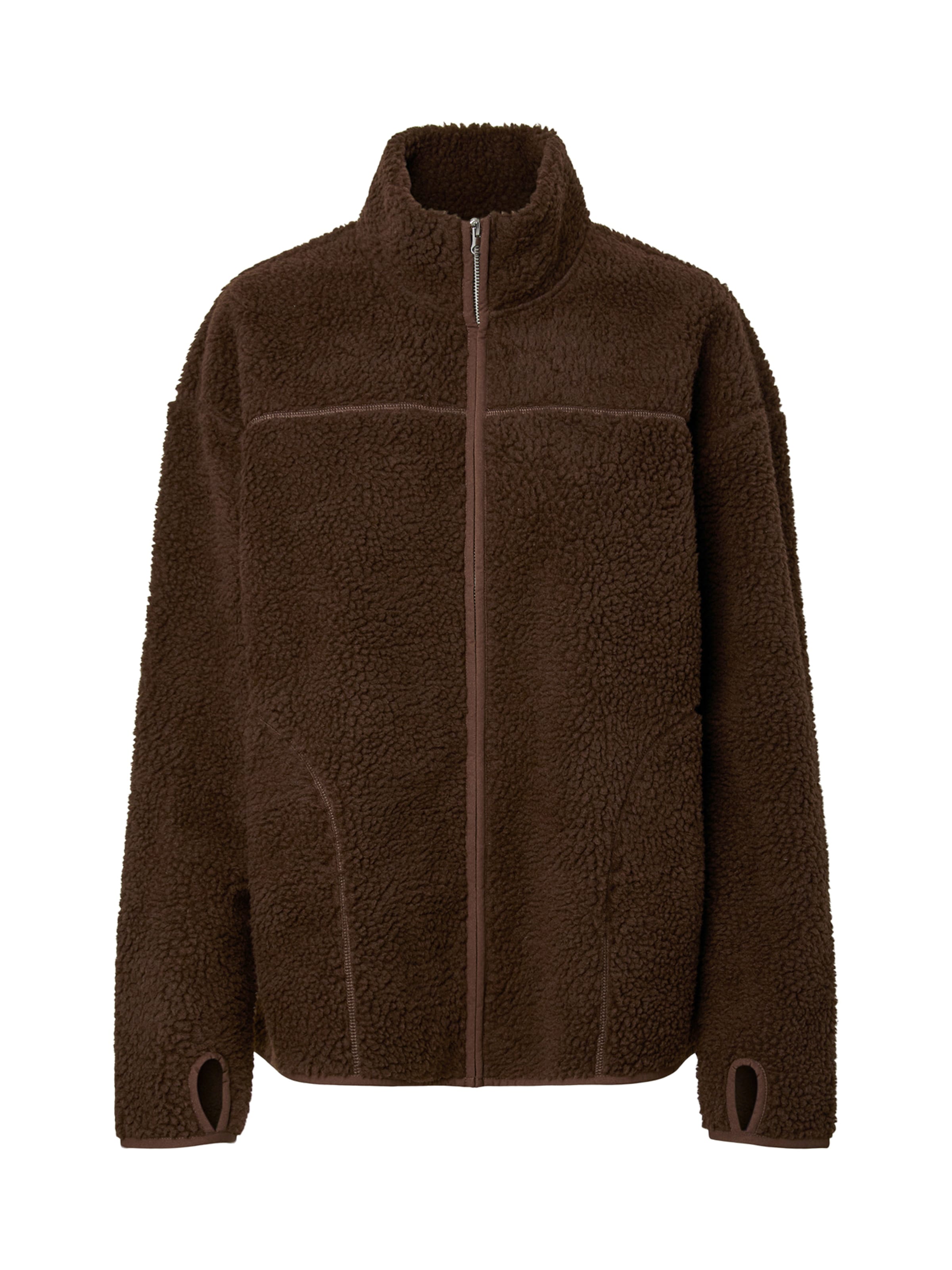 PIECES - Chaqueta polar 'PCSadia' en marrón: frente