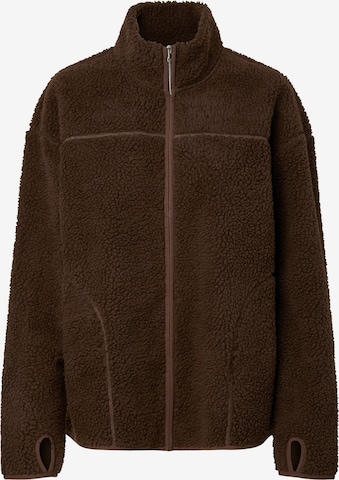 PIECES - Chaqueta polar 'PCSadia' en marrón: frente