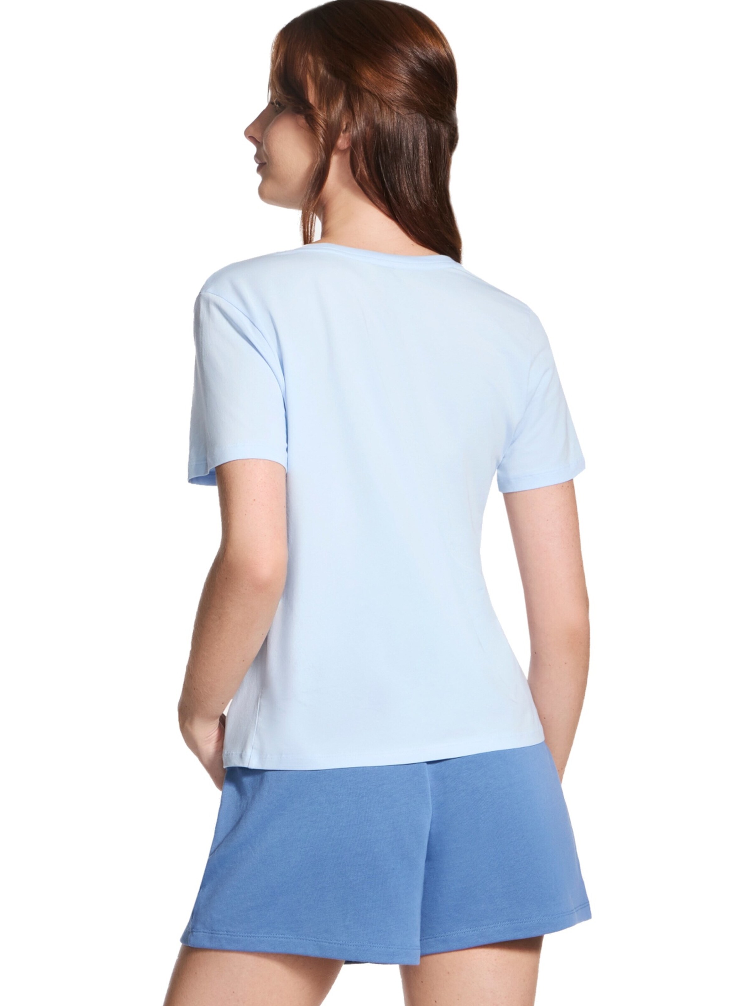 SKECHERS Shirt 'Skechers Signature V-Neck Tee' in Blue