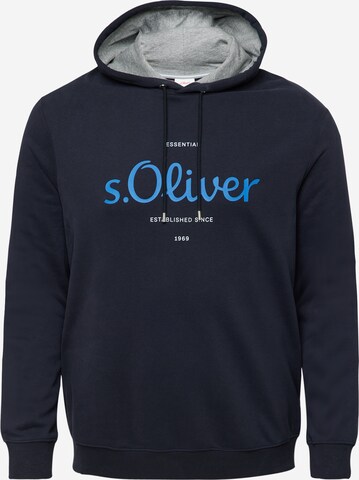 s.Oliver Sweatshirt i blå: framsida