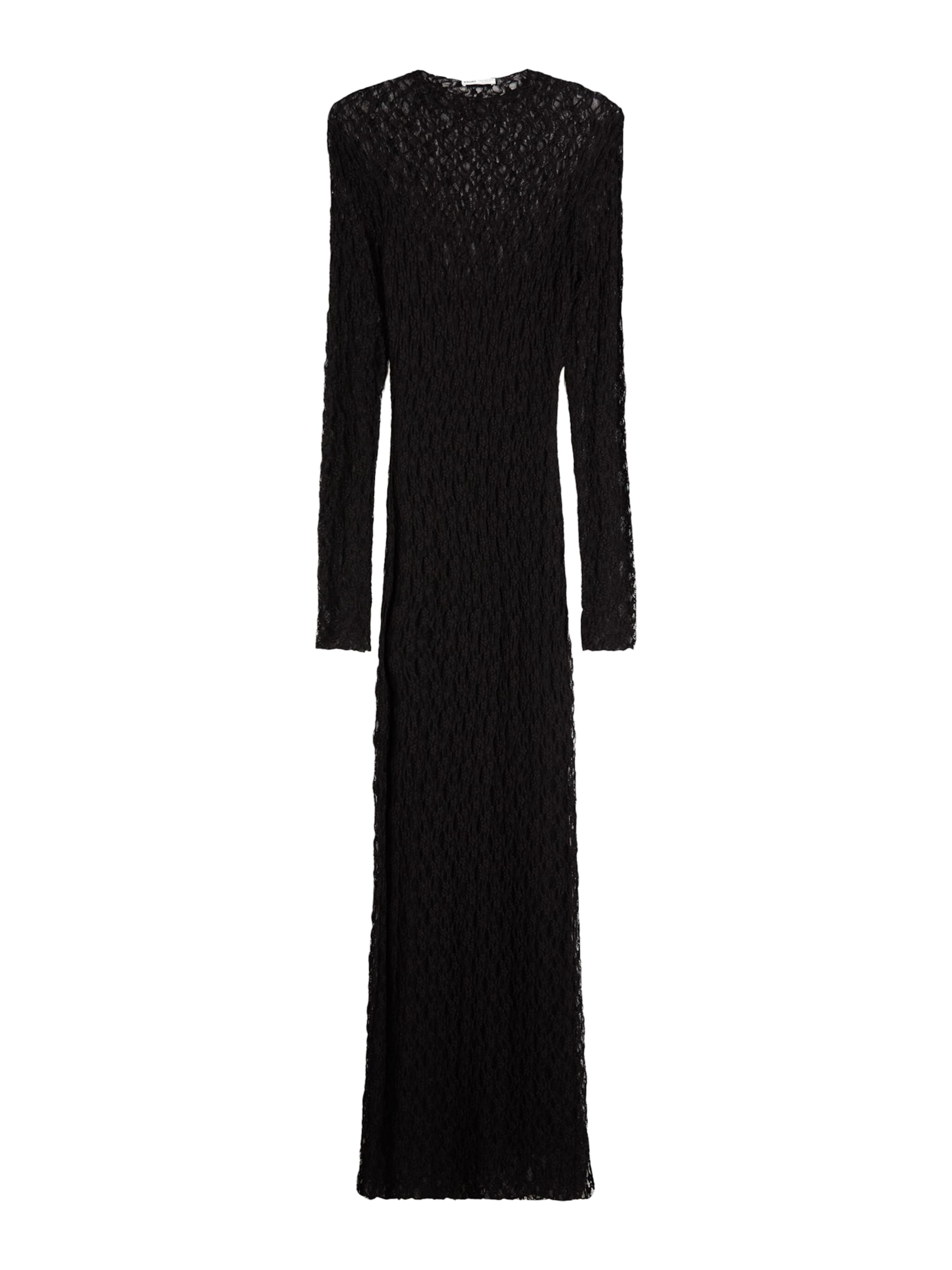 Bershka Úpletové šaty – černá: přední strana