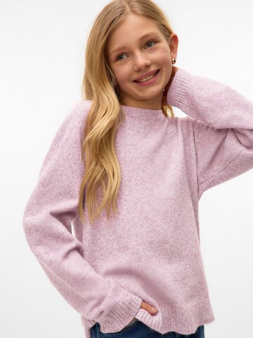 Pull-over 'VMDoffy' Vero Moda Girl en rose : devant