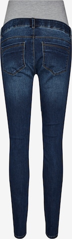 MAMALICIOUS Skinny Jeans 'Emma' in Blau