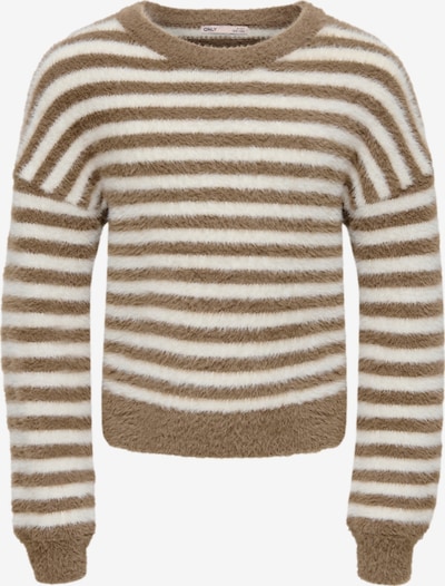 ONLY GIRLS Pullover in 134-140 in braun / weiß, Produktansicht
