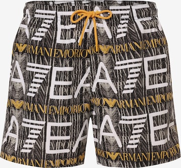 EA7 Emporio Armani Badeshorts in Schwarz: predná strana