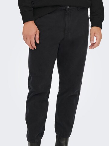 Only & Sons Regular Chino Pants 'AVI' in Black